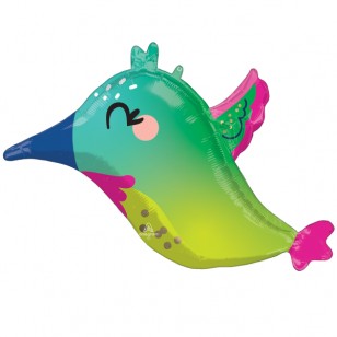 Colourful Hummingbird Shaped Balloon